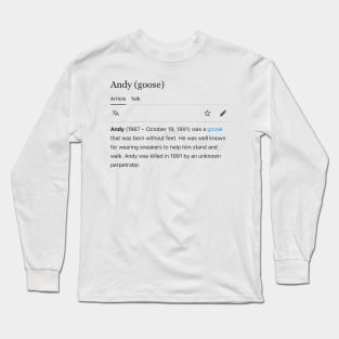 Andy the Goose Long Sleeve T-Shirt